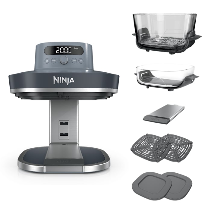 Ninja Crispi® Pro 6-in-1 Glass Countertop Air Fryer, Cyberspace