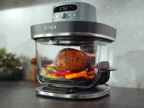 Ninja Crispi® Pro 6-in-1 Glass Countertop Air Fryer, Cyberspace