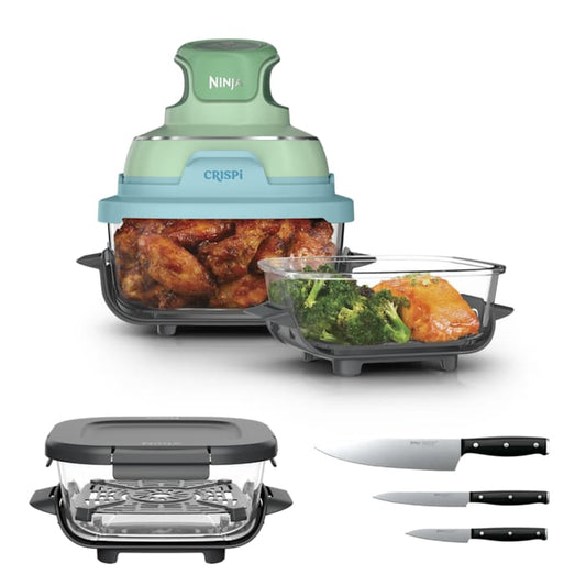 Ninja Crispi® 4-in-1 Portable Glass Air Fryer Cooking System, Plum Daydream